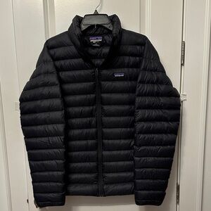 Patagonia Men's Midnight Black Goose Down Puffer Jacket, Size L, Never Worn